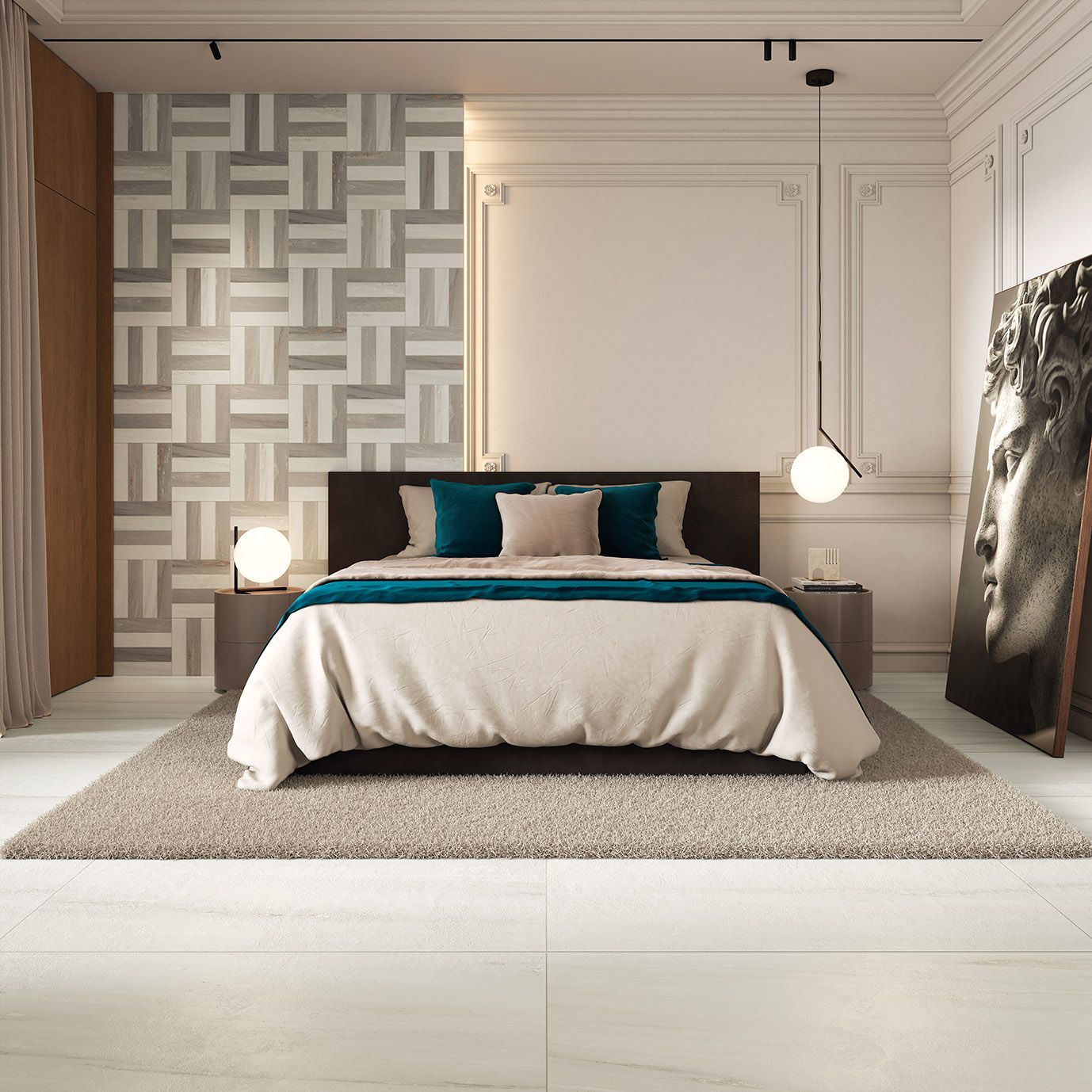 TEXTILE LAYOUT 2 PALISSANDRO E DOLOMITE_CAMERA DA LETTO_PAVIMENTODOLOMITE 102X60